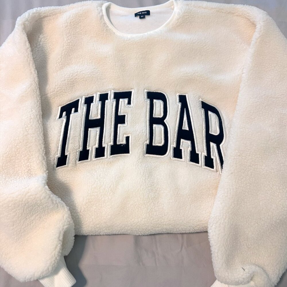 The Bar Gigi Sherpa Sweatshirt Ski Apres BRAND NEW! Size MEDIUM